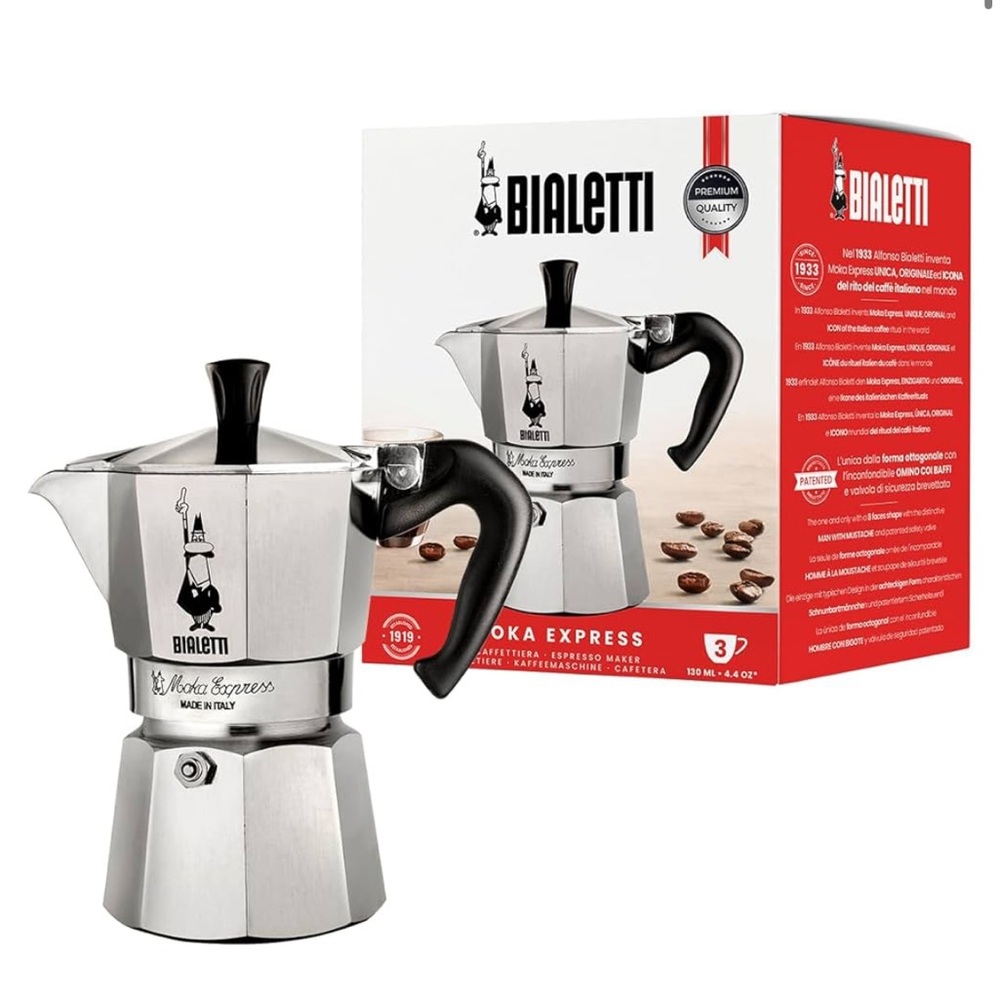 Bialetti Set- Moka Express: Iconic Stovetop Espresso Maker + Milk frother - Picture 5 of 11